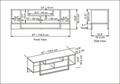 Comoda TV, Retricy, Asal 120, 120x35.2x40.2 cm, PAL, Alb/Auriu