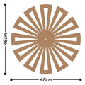 Ceas de perete, Metal Wall Clock 7, Metal, Dimensiune: 48 x 48 cm, Cupru