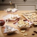 Platou etajat pentru prajituri, Villeroy & Boch, Winter Bakery, 34 cm, portelan premium