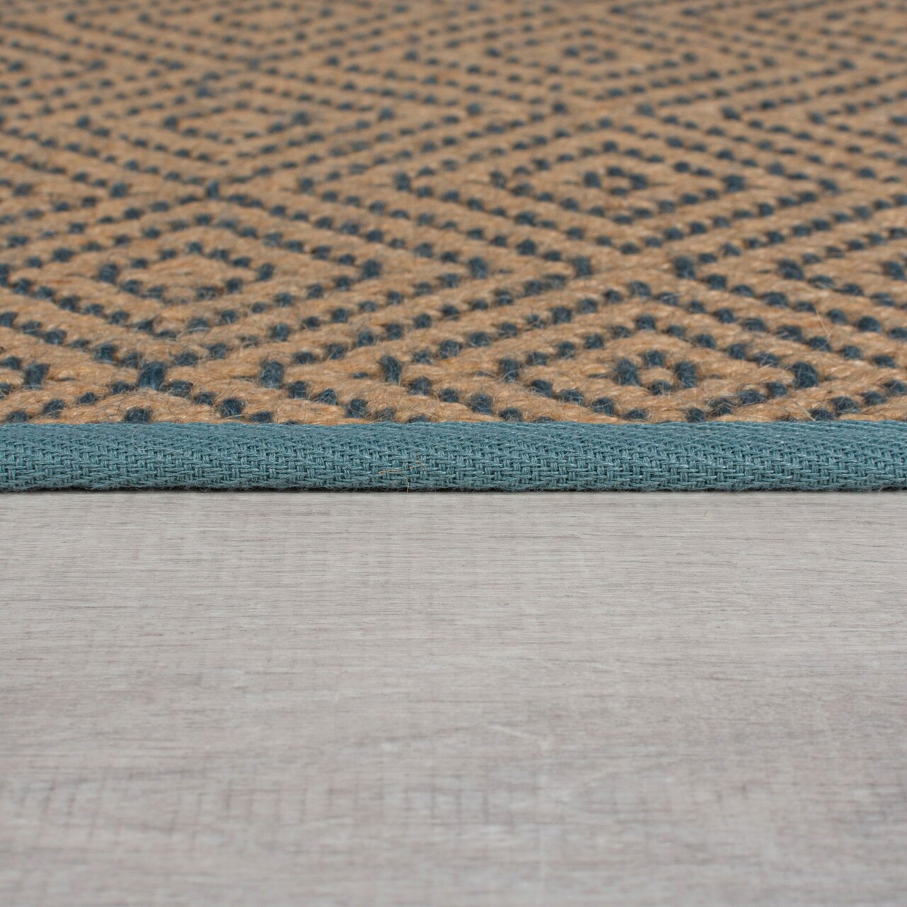 Covor Jute Diamond Blue, Flair Rugs, 160x230 cm, iuta, albastru