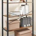 Corp biblioteca, Vasagle, 80 x 30 x 153 cm, PAL/otel, maro rustic