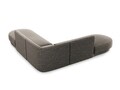 Coltar simetric 5 locuri, Miley, Micadoni Home, BL, 248x248x74 cm, poliester chenille, gri