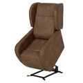 Fotoliu cu recliner electric, 2 motoare, Hercule, L.78 l.102 H.113, stofa, maro