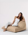 Fotoliu puf, Bean Bag Ferndale, Pyramid Bed, 145 cm, poliester impermeabil, bej nurca