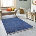 Covor, Las Monte 3009, 160x230 cm, 60% bumbac;40% fibre acrilice, Gri/Albastru Marin