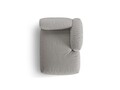 Sezlong modular living dreapta 1 loc, Martina-169, Micadoni Home, 176x123x75 cm, tesatura structurata catifelata, gri deschis