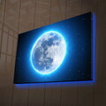 Tablou decorativ cu lumina LED, NASA-023, Canvas, Dimensiune: 45 x 70 cm, Multicolor