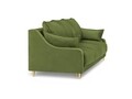 Canapea extensibila, Pansy, Mazzini Sofas, 3 locuri, cu lada de depozitare, 215x94x90 cm, catifea, verde