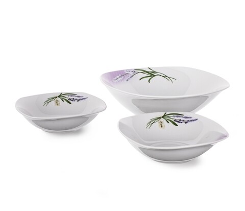 Set 7 boluri Lavender, Banquet, Ø15 / 22.5 cm, 200 ml / 1000 ml, portelan