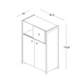 Dulap multifunctional, Bürotime, STK-CAB-A001358, 81.3x114.8x44 cm, Alb