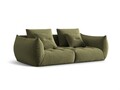 Canapea modulara 3 locuri, Bloom-184, Micadoni Home, 232x106x95 cm, catifea, verde deschis