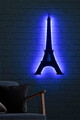 Decoratiune luminoasa LED, Eiffel Tower, MDF, 60 LED-uri, Albastru