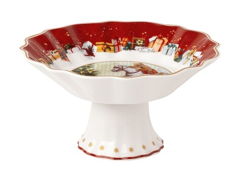 Bol cu picior, Villeroy & Boch, Toy's Fantasy Footed Bowl, 14.5 cm, portelan premium, pictat manual