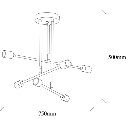 Candelabru, Nitid, Flower - 162 - AV, E27, 100 W, metal