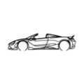 Decoratiune de perete, McLaren 720S Silhouette, Metal, 70 x 17 cm, Negru