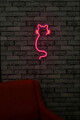 Decoratiune luminoasa LED, Cat, Benzi flexibile de neon, DC 12 V, Roz