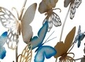 Decoratiune de perete Butterflies Light Blue, Mauro Ferretti, 132x95.5 cm, fier, multicolor