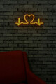 Decoratiune luminoasa LED, Love Rhythm, Benzi flexibile de neon, DC 12 V, Galben