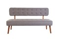 Canapea fixa Westwood Loveseat, Zeon, 2 locuri, 140x64x78 cm, lemn, gri