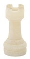 Set 8 decoratiuni piesa de sah Chess Quarzy, Mauro Ferretti, 4.4x4.4x9.2 cm/ 4.5x4.5x10.3 cm, polirasina, alb/auriu