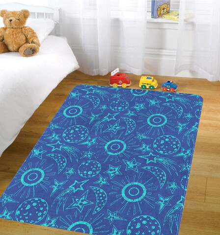 Covor Universe, Oyo Kids, 80x140 cm, poliester, multicolor