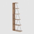 Biblioteca Tlos, Kalune Design, 50x22x150 cm, natural/negru