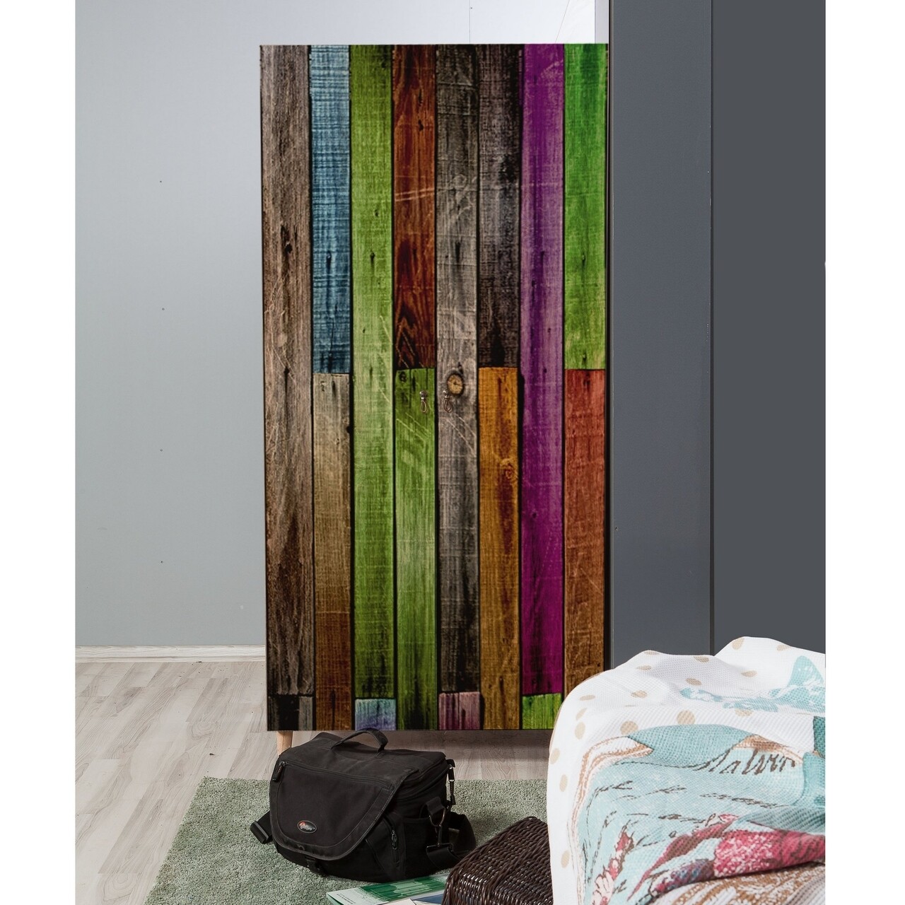 Dulap pentru haine Stil 726, Vella, 90x52x192 cm, multicolor - 1 | YEO