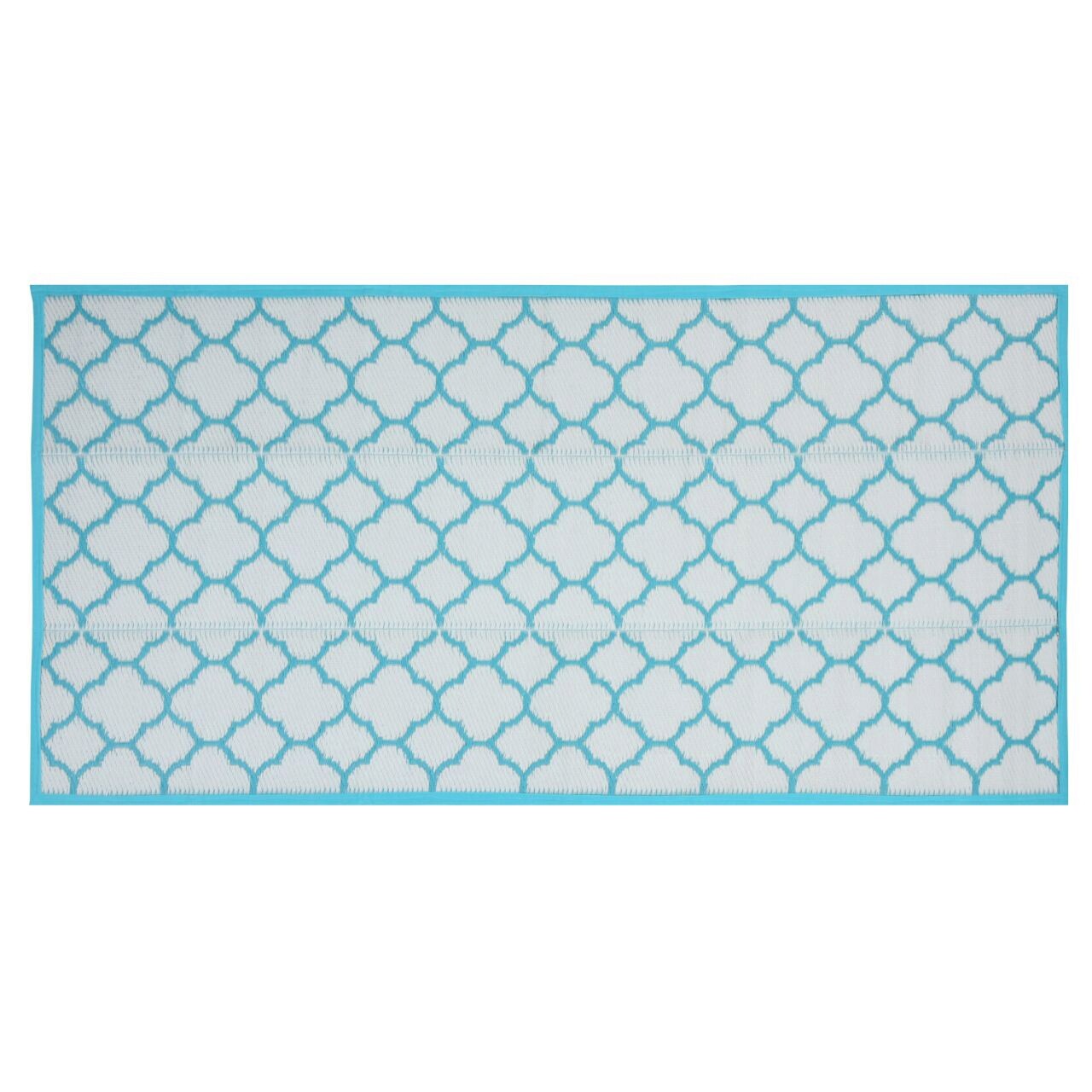 Patura pentru picnic Quatrefoil, pliabila, 90x180 cm, polipropilena, bleu