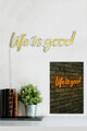 Decoratiune luminoasa LED, Life Is Good, Benzi flexibile de neon, DC 12 V, Galben