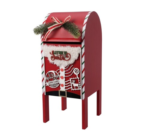 Cutie postala Xmas, Excellent Houseware, 20x19x44.5 cm, MDF, rosu