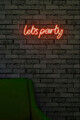 Decoratiune luminoasa LED, Lets Party, Benzi flexibile de neon, DC 12 V, Rosu