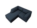 Coltar stanga 3 locuri, Ruby, Micadoni Home, BL, 186x180x69 cm, poliester, albastru navy