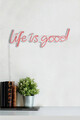 Decoratiune luminoasa LED, Life Is Good, Benzi flexibile de neon, DC 12 V, Roz