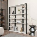 Corp biblioteca, Zena Home, Jenny, 120x160x29.6 cm, PAL, Alb/Negru