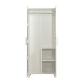 Dulap pentru haine Lantana - White, Anthracite, Vella, 80x48x185 cm