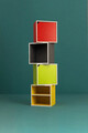 Raft modular cu usa, Composite Cube, Bizzotto, 35x29.5x35 cm, MDF laminat, verde