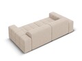 Canapea 3 locuri, Jennifer-140, Micadoni Home, 204x102x70 cm, tesatura chenille din poliester, bej