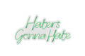 Decoratiune luminoasa LED, Haters Gonna Hate, Benzi flexibile de neon, DC 12 V, Verde