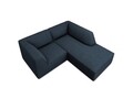 Coltar dreapta 3 locuri, Ruby, Micadoni Home, BL, 186x180x69 cm, poliester, albastru navy