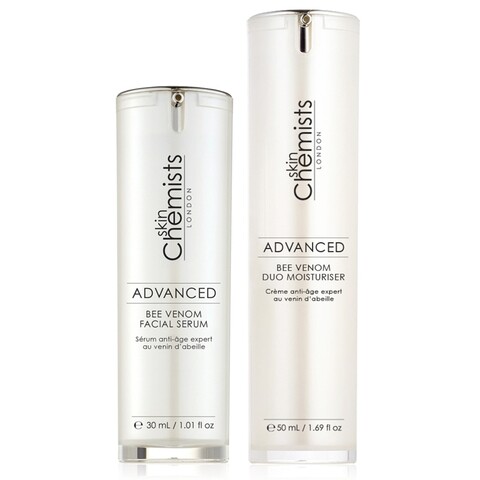 Set crema si ser facial, cu venin de albine, SkinChemists, Advanced Bee Venom, 50ml/30ml