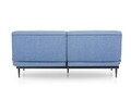 Canapea extensibila Anton Sofabed, Futon, 3 locuri, 190x130 cm, metal, albastru grizzled