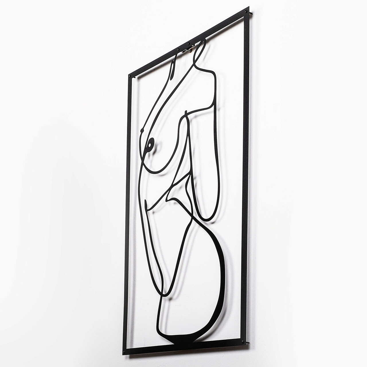 Decoratiune de perete, Body 4, Metal, Dimensiune: 42 x 70 cm, Negru - 2 | YEO