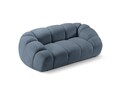 Canapea 2 locuri, Diana-192, Micadoni Home, 214x114x72 cm, catifea structurata, albastru jeans