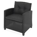 Set mobilier pentru gradina, Touloh, 4 piese, negru