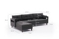 Coltar pe stanga Comfort, Balcab Home, 275x80x80 cm, lemn, antracit