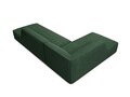 Coltar stanga 4 locuri, Ruby, Micadoni Home, BL, fara cotiera, 273x180x69 cm, poliester, verde