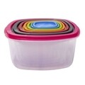 Set 7 caserole pentru alimente, plastic, multicolor