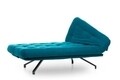 Canapea extensibila Coxy, Futon, 3 locuri, 110x200 cm, metal, verde petrol