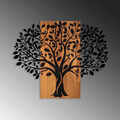 Decoratiune de perete, Magical Tree, Lemn/metal, Dimensiune: 73 x 58 cm, Nuc / Negru