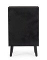 Comoda Josine, Bizzotto, 45 x 30 x 73 cm, MDF/ratan/lemn de pin, negru